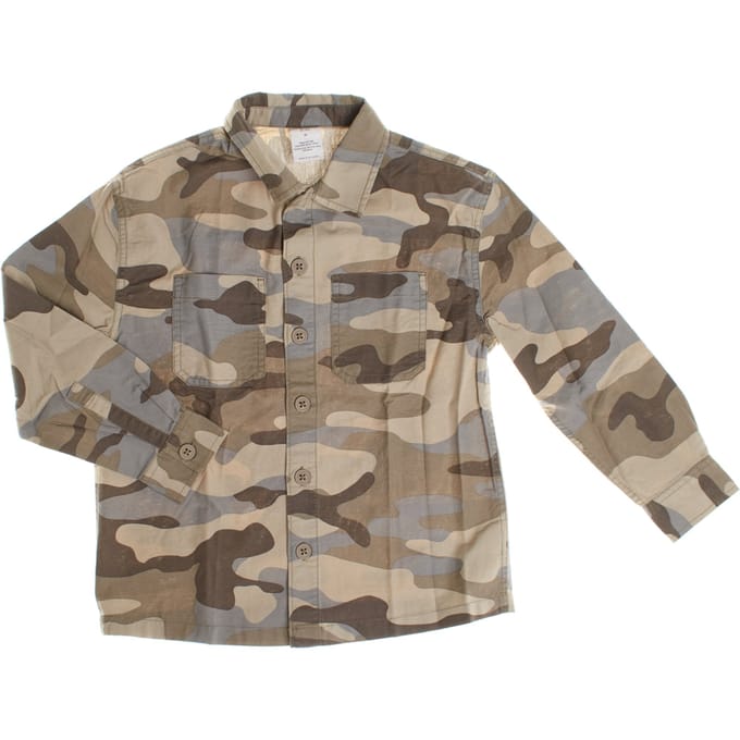 Camouflage overhemd met lange mouwen 478539 jongen