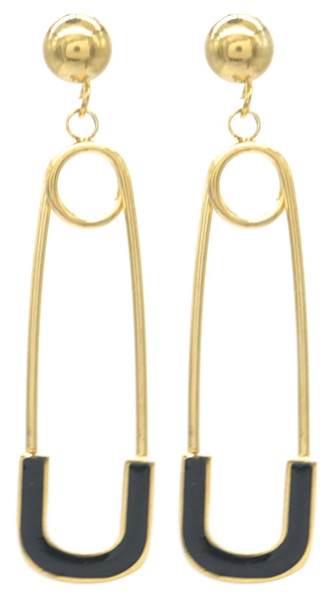 Oorbellen Veiligheidsspeld - RVS - 4 cm - Goudkleurig