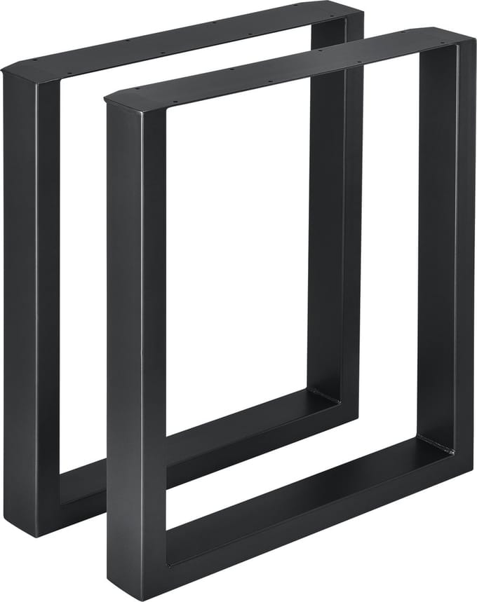 Stalen onderstel set van 2 U tafelpoot 60x72 cm zwart [en.casa]