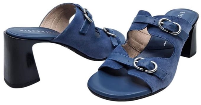 Hispanitas velour jeans | dames slipper met blokhak HV264803