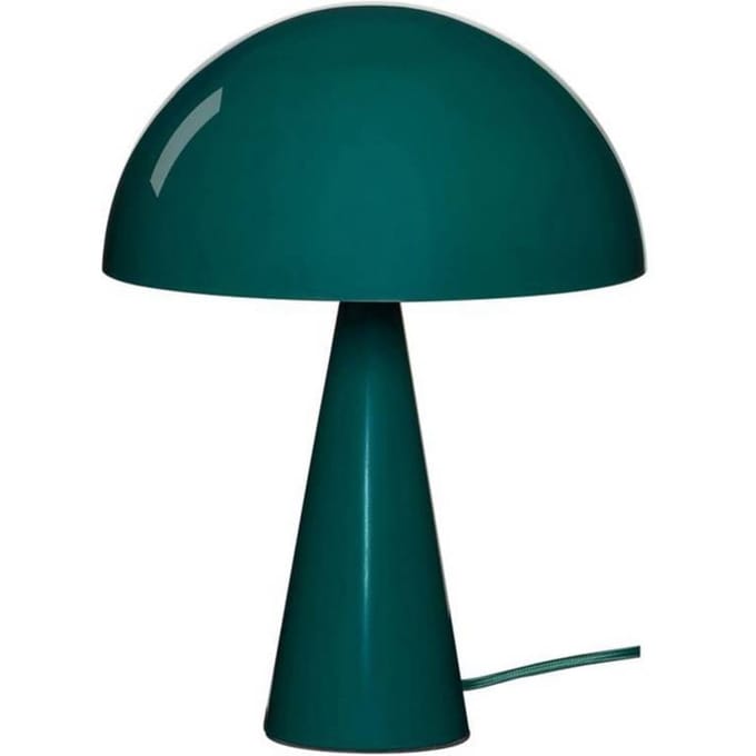 HÜBSCH tafellamp Mush Mini, donkergroen, hoogte 34 cm