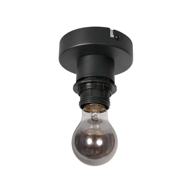 Plafonniere - naturel zwart - Silva - bamboe metaal - Ø 31cm - E27 - 4502ZW - Steinhauer