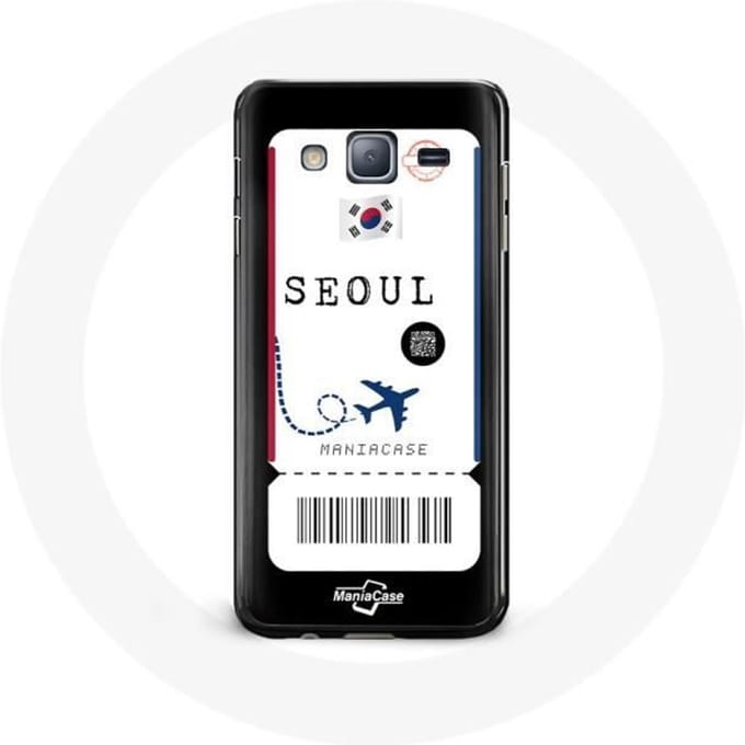 Case voor Samsung Galaxy J3 Vliegticket Seoul Zuid-Korea