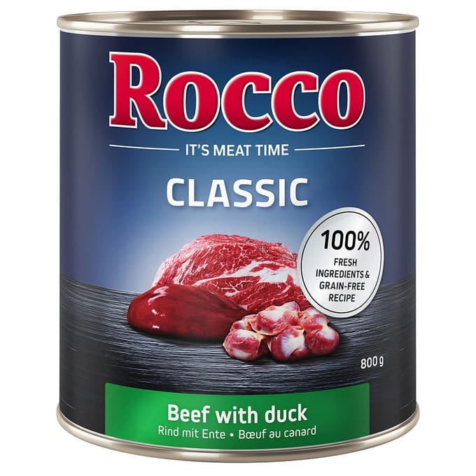 Voordeelpakket Rocco Classic 24 x 800 g Hondenvoer - Rund met Eend