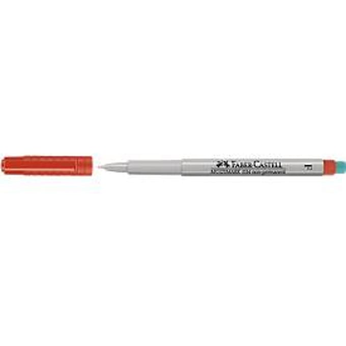 Marker Faber-Castell Multimark, incl. speciale gum, rood, F, non-permanent