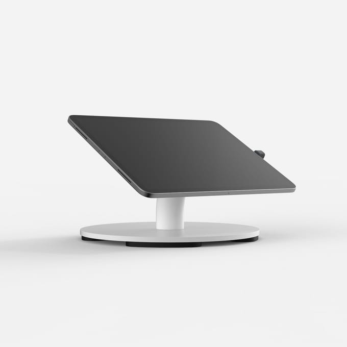 Bouncepad Core Counter Desk - anti-diefstal tafelhouder compatibel met iPad en tablet, wit