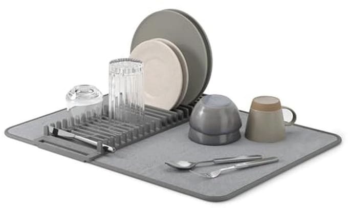 Afdruipmat met Afneembaar Afdruiprek - Microvezel Keukenaccessoire