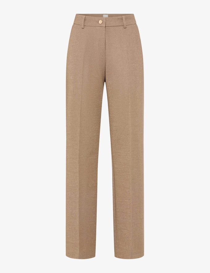 Brax Dames Flatfrontbroek  Style MAINE DESERT, beige, maat 36