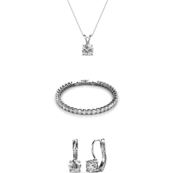 Ronde Venus Sets - Zilver en Kristal