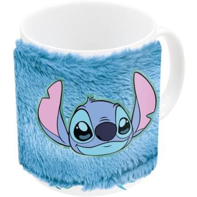 Disney Stitch mok met pluche sleeve