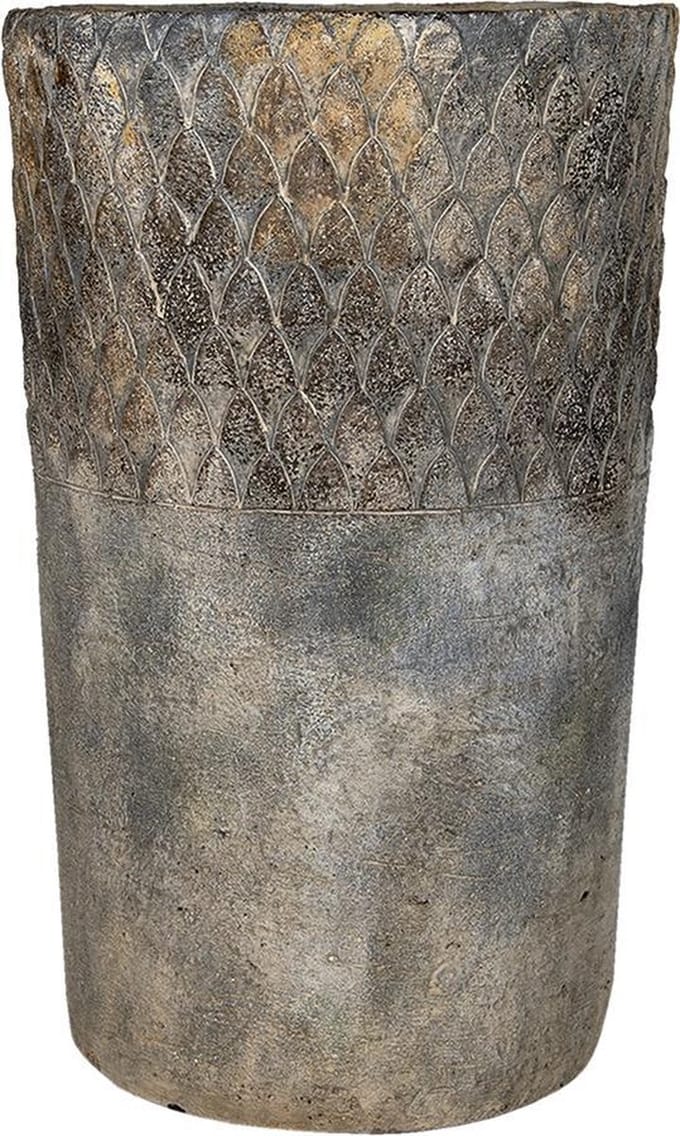 Bloempot voor Binnen – Grijs – Design Pot – Ø 24 cm – Steen