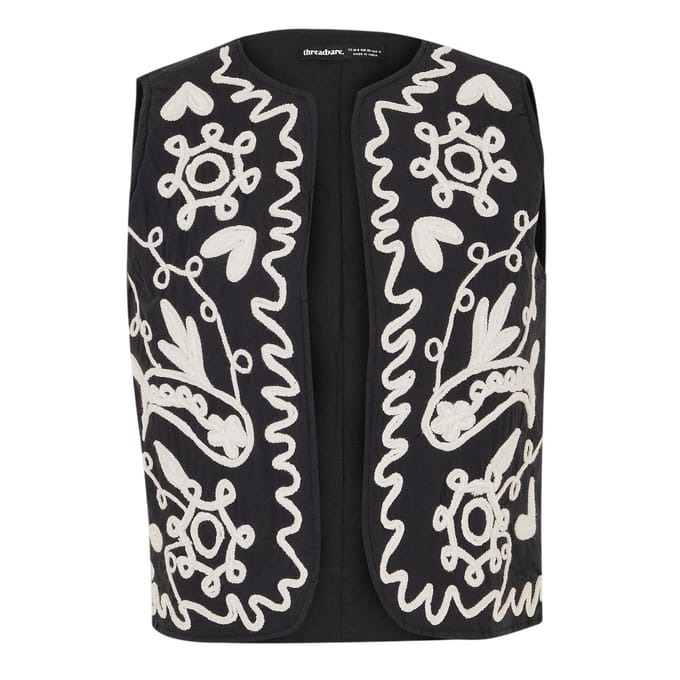 Threadbare Dames Tulsi Regular Gilet (Zwart)