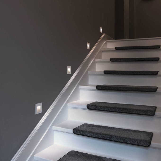 SLV LED wand inbouwlamp voor wandmontage Mobala, wit, aluminium, 3.000 K
