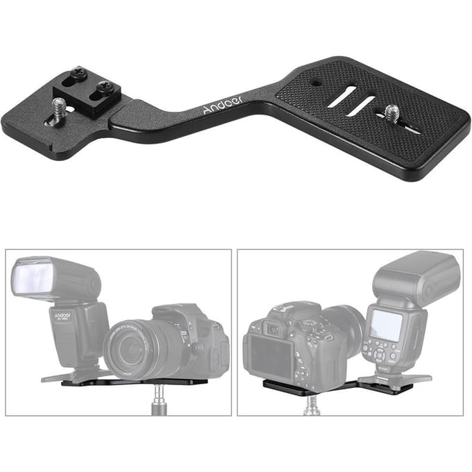 Nieuwe Aluminium Beugel Montage Houder met 1/4  Schroef voor Camera black