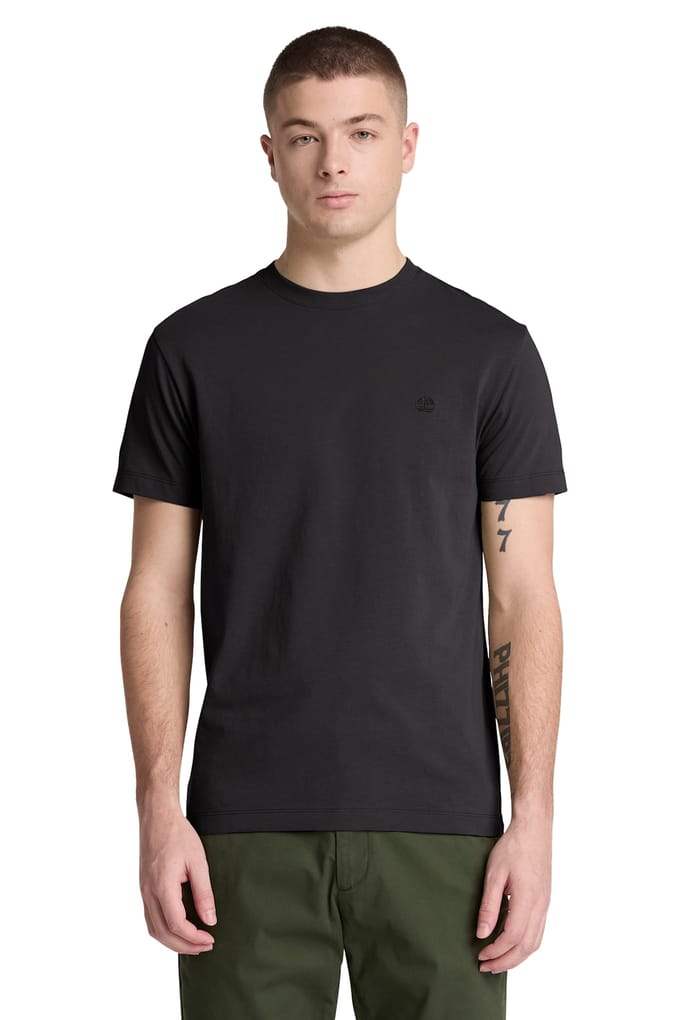 Timberland Oyster River Chest Logo Ss Tee Slim Black Taglia: S | Magliette basic Outlet | Uomo | Nero