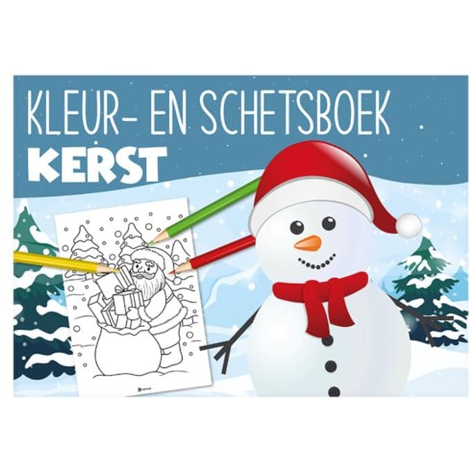 Kleur- en schetsboek a4 kerst