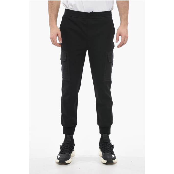 Skinny cargo-joggingbroek met lage taille in zwart