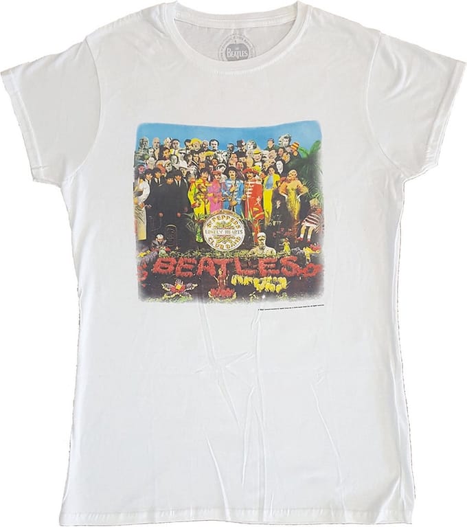 The Beatles - Sgt Pepper Dames T-shirt - M - Wit
