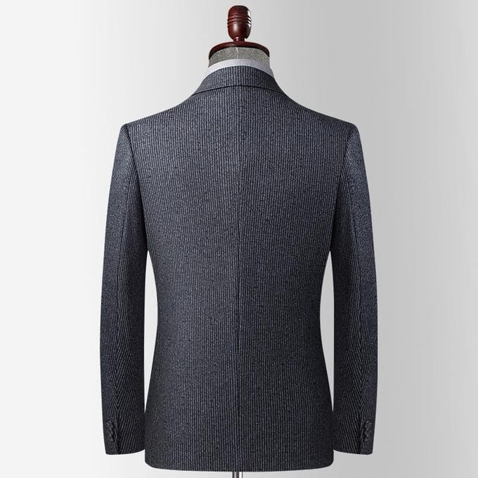Costume élastique pour homme d'automne et d'hiver, version coréenne slim pour jeune et d'âge moyen XXXXL grise