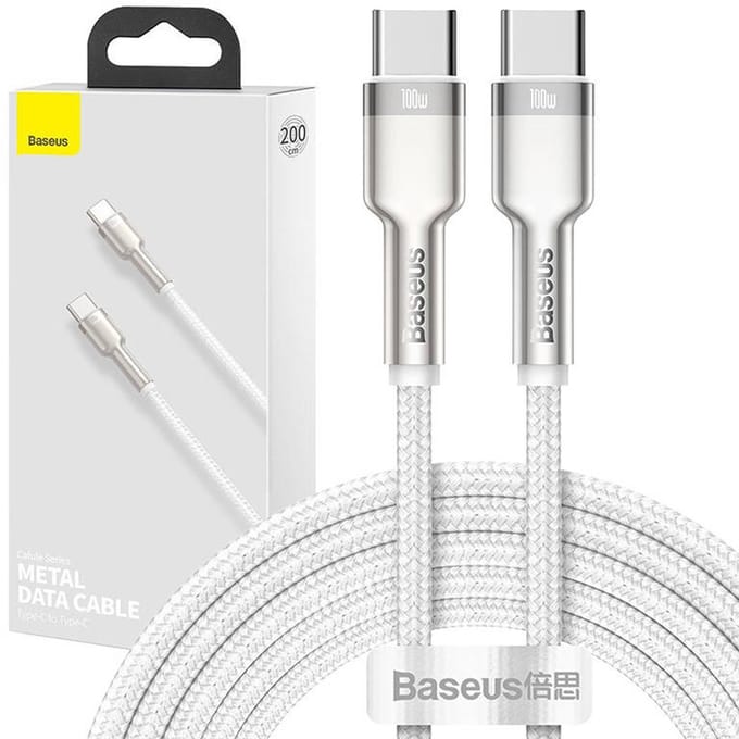 Baseus Usb-C Naar Usb-C Kabel 100W 2M Voor Het Opladen Van Telefoons En Computers 2M