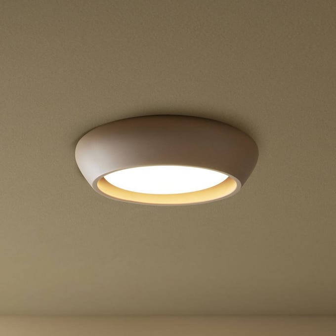Beacon Lighting Beacon plafondlamp Fjord, bruin, gips, Ø 28 cm, GX53