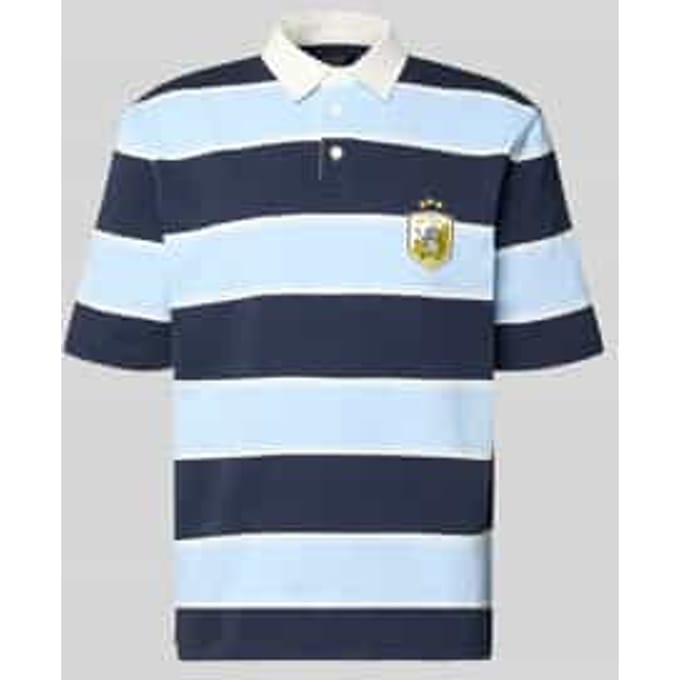 regular fit poloshirt met labelstitching
