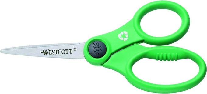 Westcott schaar - 13cm - KleenEarth - RVS - Microban - recycled grip - groen - AC-E32150
