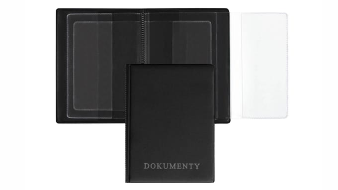 Premium Zwarte Hoesje voor Registratiebewijs en Documenten