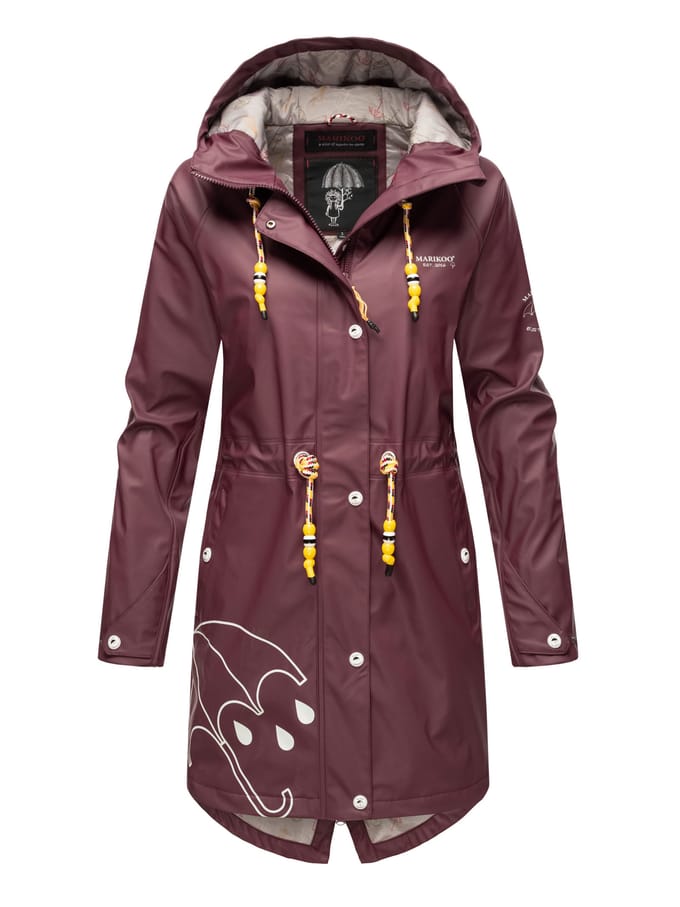 Marikoo dames regenjas – Dancing Umbrella, waterdicht met capuchon