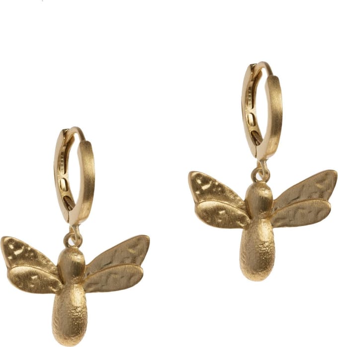 Lauren Sterk Amsterdam - oorbellen - hangers - bijtje - verguld - coating