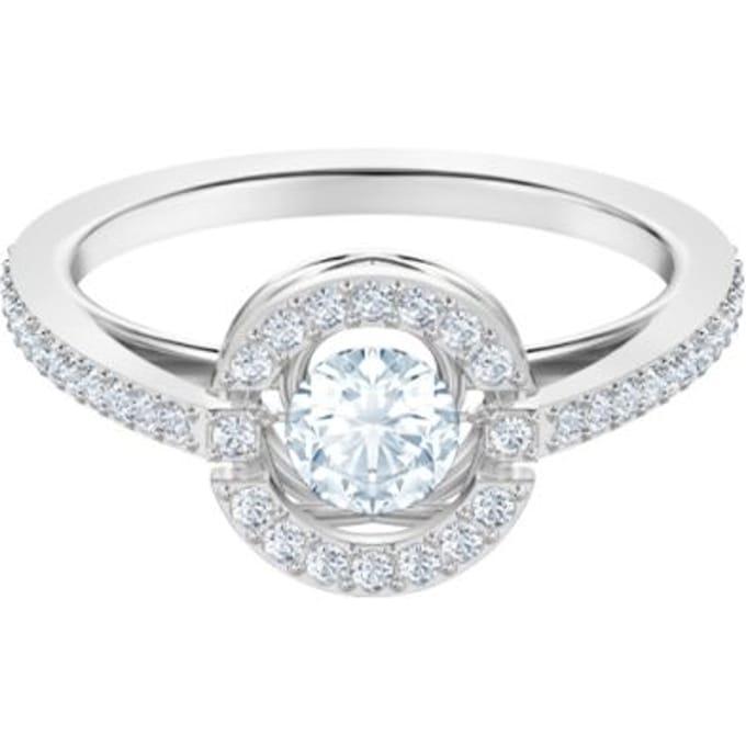 Swarovski Sparkling Dance Ronde Ring Damesring Zilver 5482516 Box (Random Color),58 white