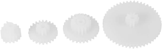 Kleine Tandwielset - Model Tandwielen - Modelbouw Projecten - 19 Verschillende Maten - Modulus 0.5 - Wit