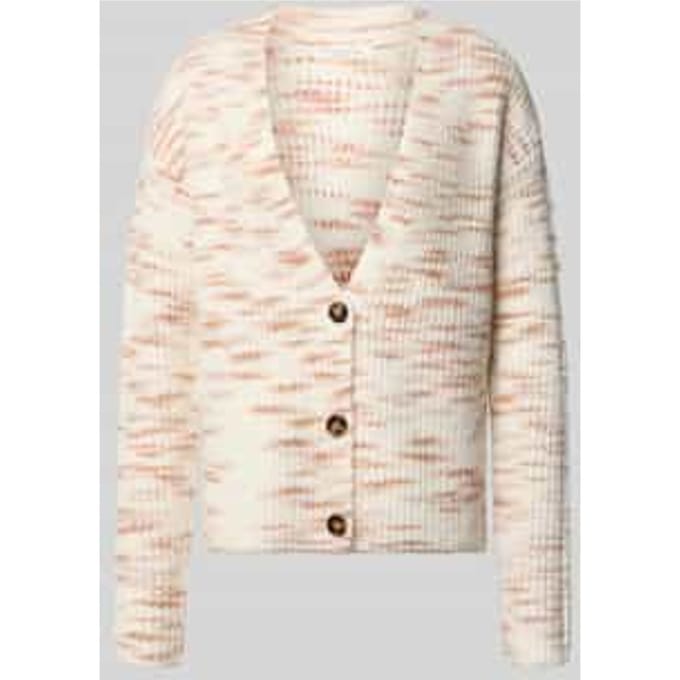 Regular fit gebreid jack met alpaca-gehalte