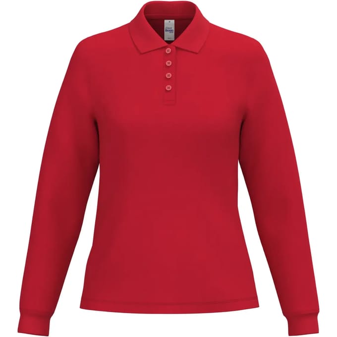 Damespolo met lange mouwen iDeal Basic Brand