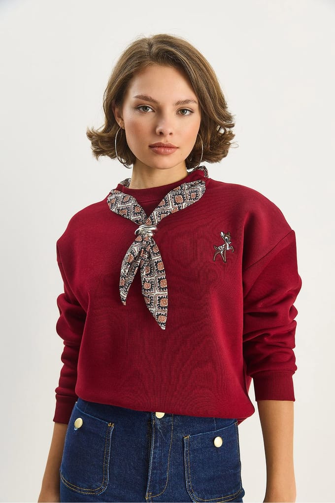 Geborduurd Crew Neck Sweatshirt