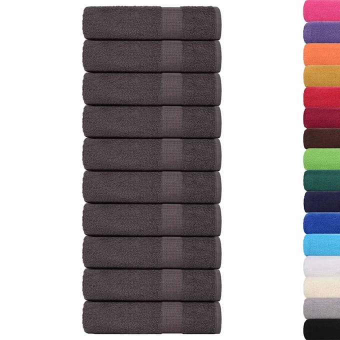 vidaXL - Handdoeken - FROGN - 10 - st - 50x100 - cm - 360 - g/m² - antraciet
