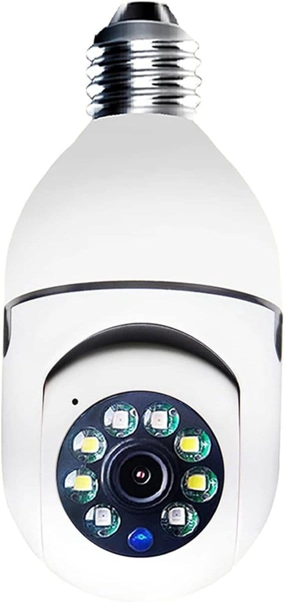 Lamp Camera - Gloeilamp Camera - Thuis Beveiliging - 360 Graden Zicht - 1080P - Wit