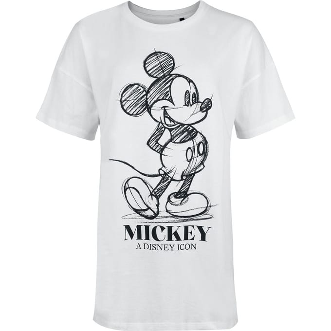 Mickey & Minnie Mouse - Disney Oversized T-shirt - Micky Maus - Icone - Oversize - S tot L - voor Vrouwen - wit