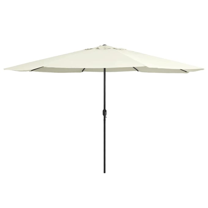vidaXL - Parasol - met - metalen - paal - 390 - cm - zandwit