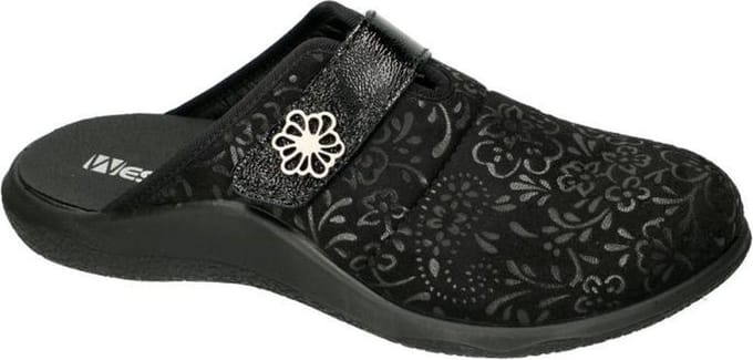 Westland -Dames - zwart - pantoffels - maat 42