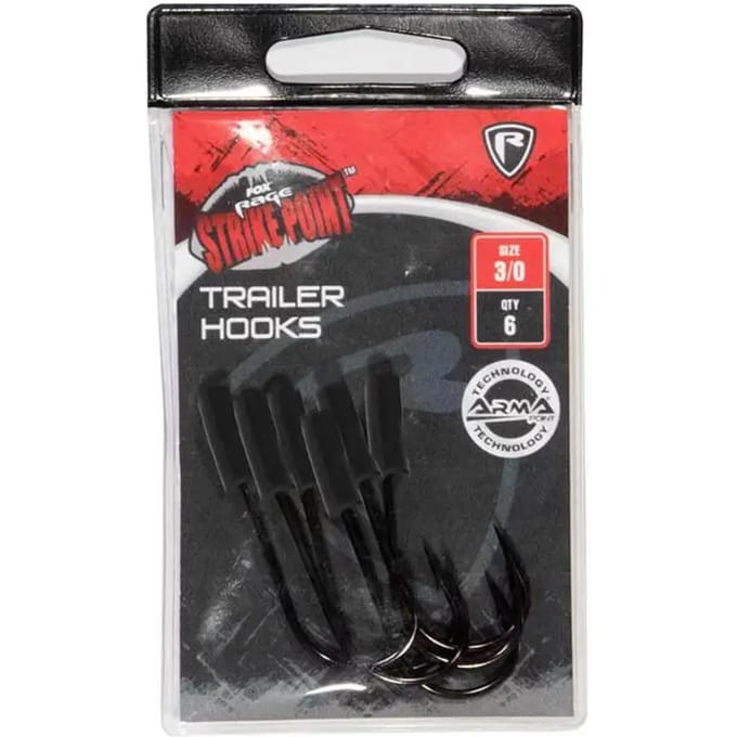 Fox Rage Strike Point Trailer Hooks (6 pcs) - Maat : 2/0