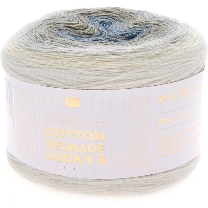 Rico Design Creative Cotton Dégradé Lucky 8 - Kleur 001