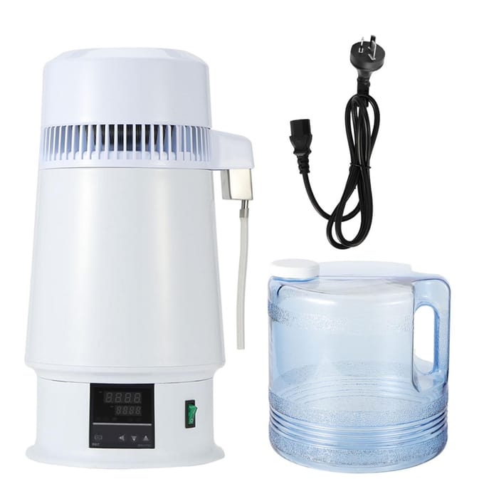Multifunctionele Roestvrijstalen Regelbare Temperatuur Waterdistilleerder Distillatieapparatuur 4LAU white