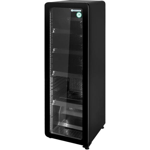 GASTRO-COOL Drankenkoelkast - 418mm - 140L - smal model - LED-interieurverlichting - 1 glasdeur - zwart