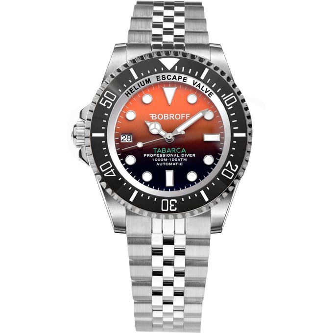 Horloge BOBROFF BF0004iJ. Automatisch, Kleur oranje. Man. white