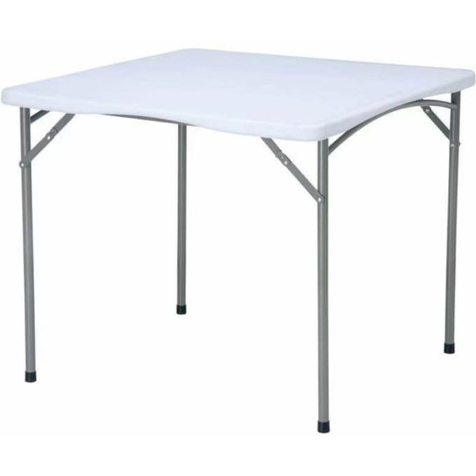 HENDI Inklapbare buffettafel – 870x870x740 mm – HDPE blad – metalen frame – max. belasting 150 kg