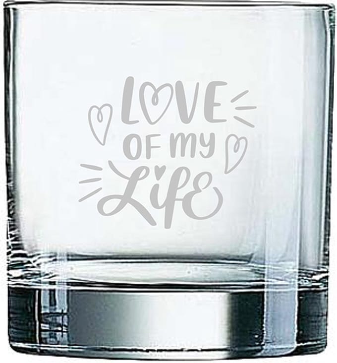 Gegraveerde Whiskeyglas 38cl Love of my life