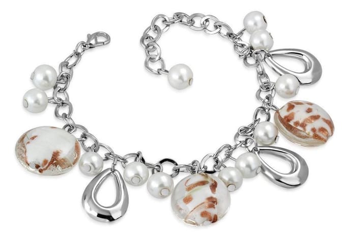 Montebello Armband Azia FBF078 - Gekleurde Glasbedels - 18cm