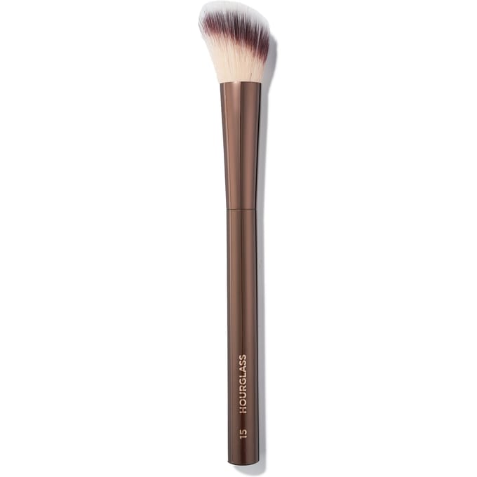 Pinceau Blush HOURGLASS N15, Facile à estomper, Poils Doux, 1 paquet marron