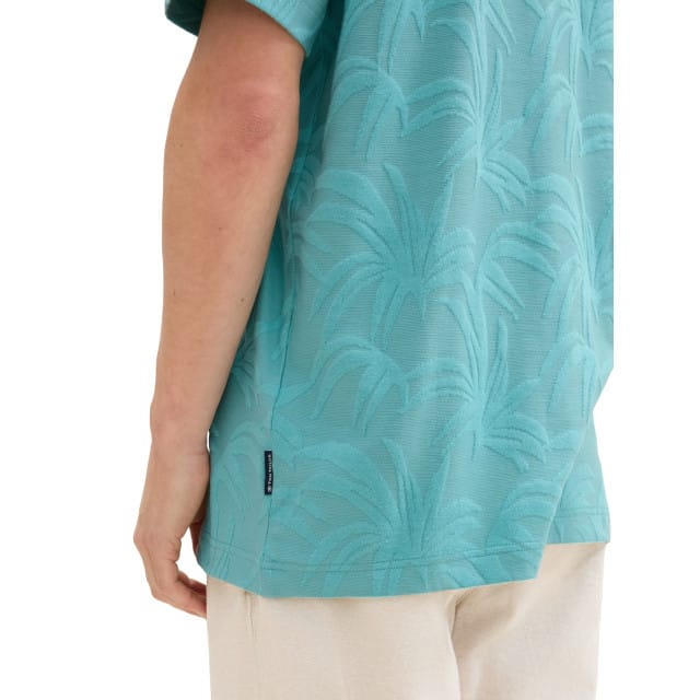 Tom Tailor - Polo Korte mouw - Mannen - M - Blauw - Katoen - 1041841